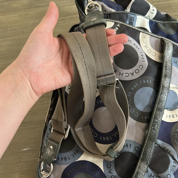 Coach Messenger/Diaper Bag G1176-f18377 Blue Purple Gray Shoulder Strap EUC - Picture 14 of 14